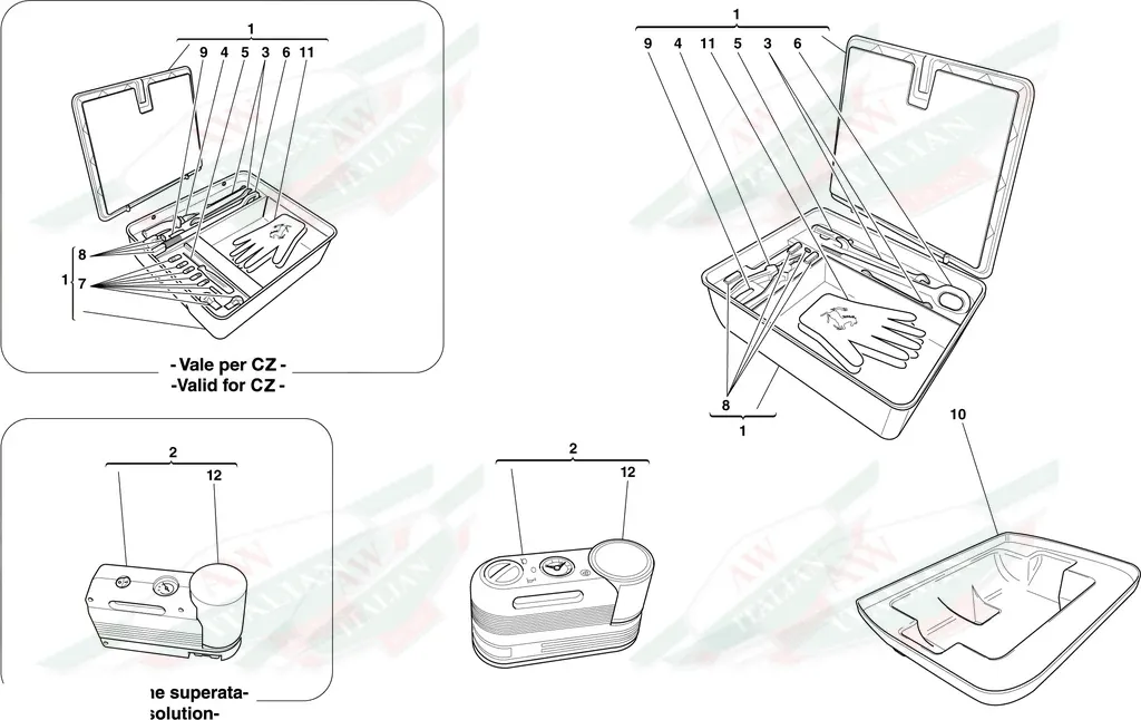 Ferrari Integrated Tool Kit Complete - 214210