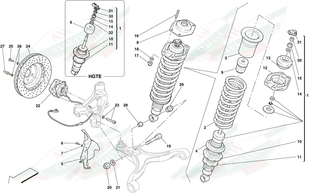 Ferrari Plate For Front Shock Absorber - 220350