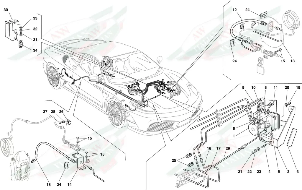 Ferrari Front Air Pump Tube - 226693