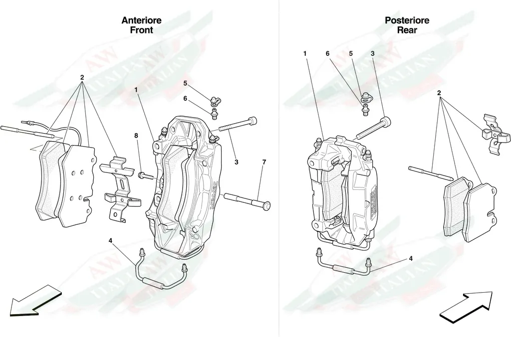 Ferrari LH Rear Brake Caliper - 228043