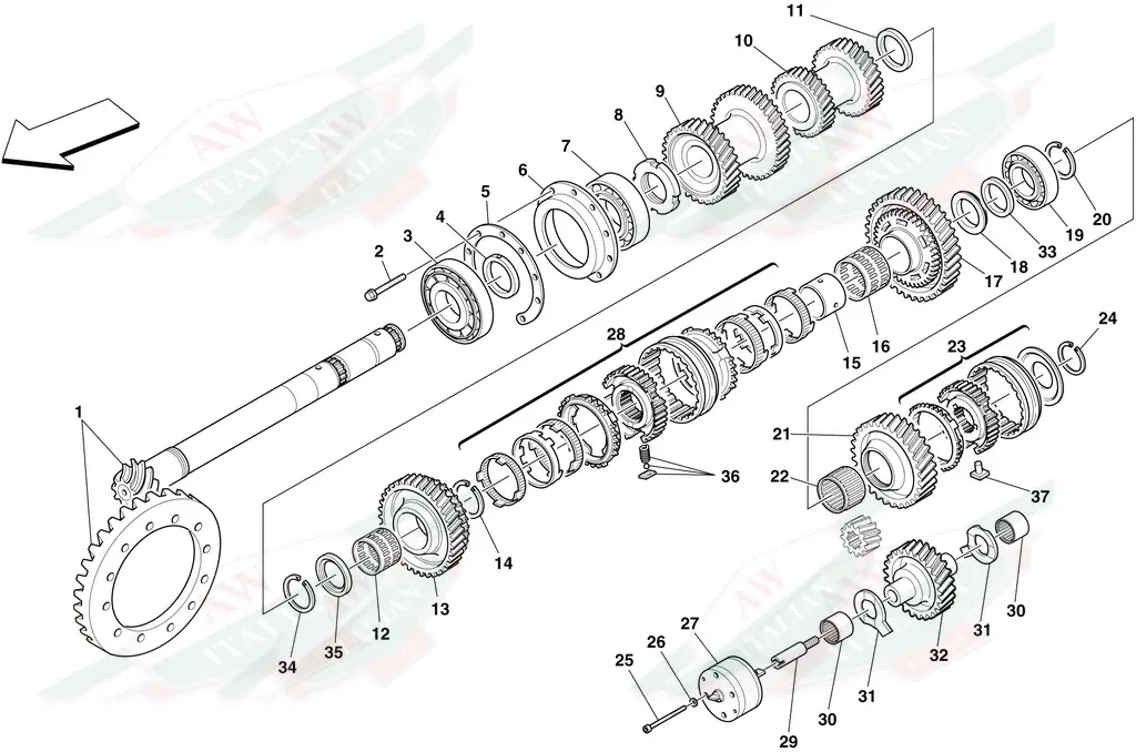 Ferrari 3rd and 4th Speed Gear - 230935
