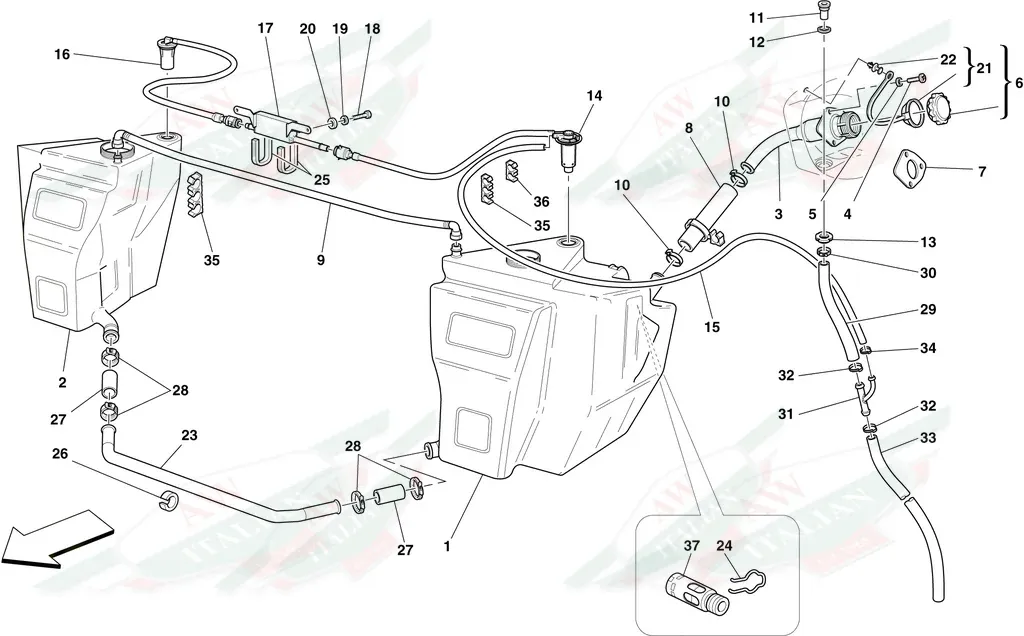 Ferrari RH Fuel Tank - 231404