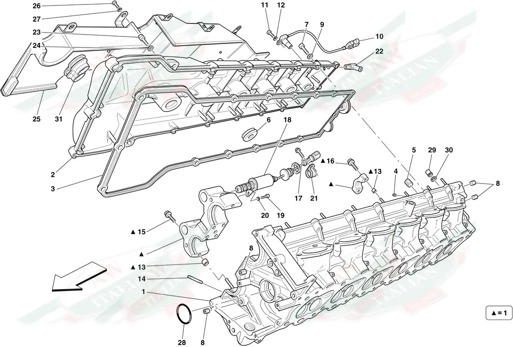 Ferrari RH Cylinder Head Cover - 236702