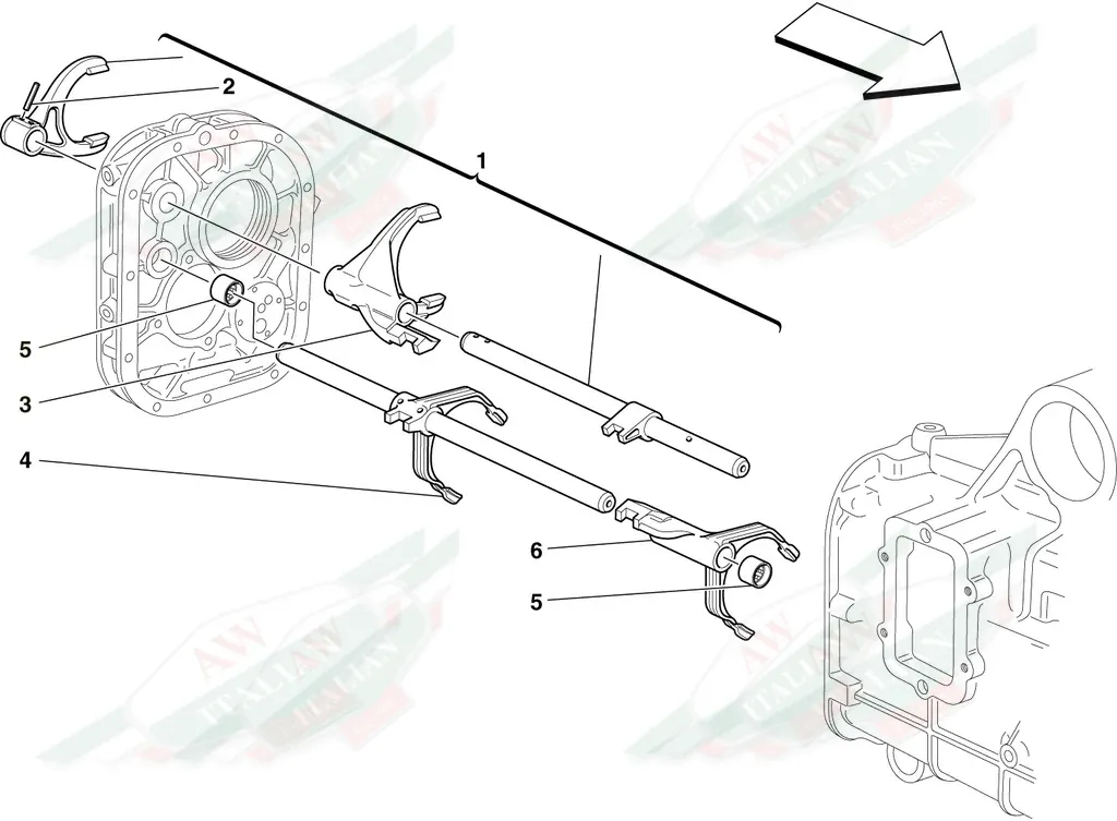Ferrari 1st and 2nd Gear Control Rod - 239231