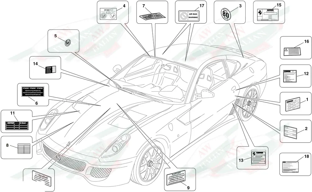 Ferrari Ece Type Approval Label - 266459