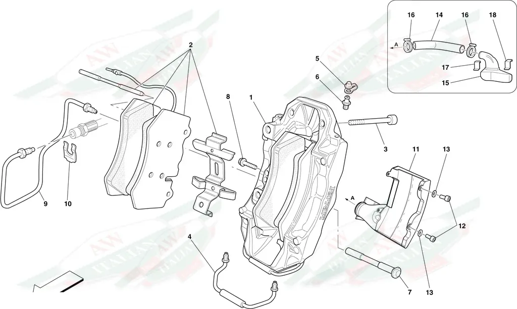 Ferrari LH Caliper Housing Cover - 268520