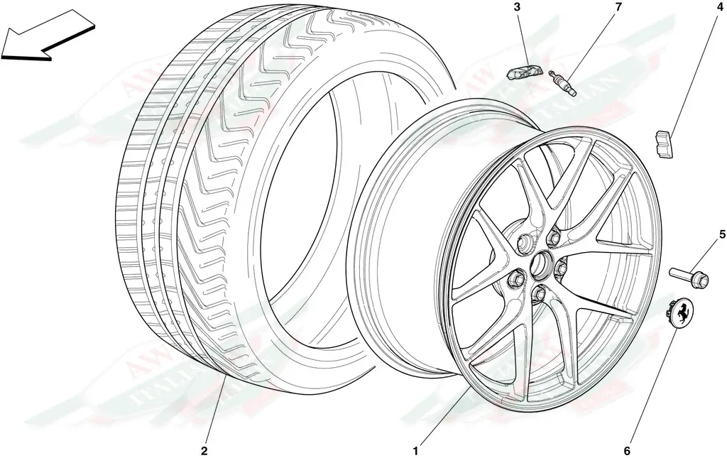 Ferrari 20 Front Wheel Rim - 270389