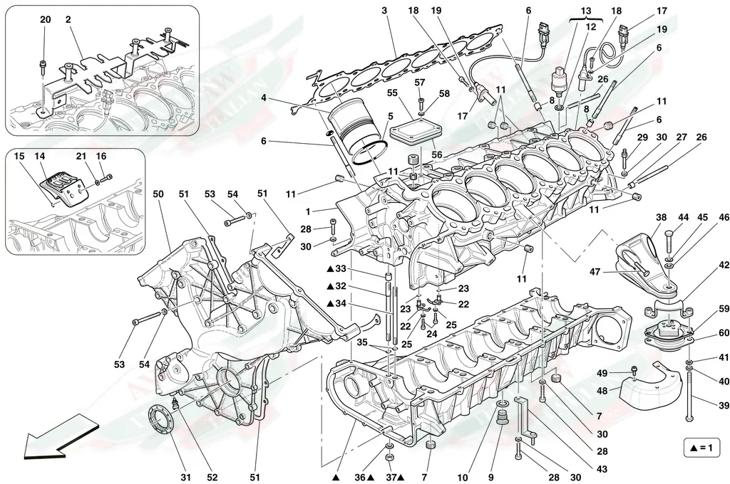 Ferrari Crankcase Complete - 278404