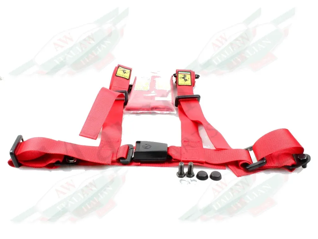 Ferrari RH Red 4 Point Seat Belts Complete - 66140701