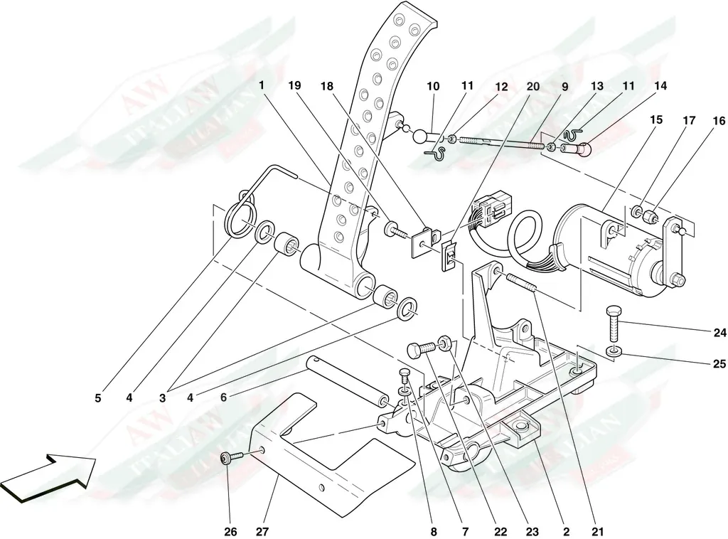 Ferrari Accelerator Pedal Cover RHD - 69059100