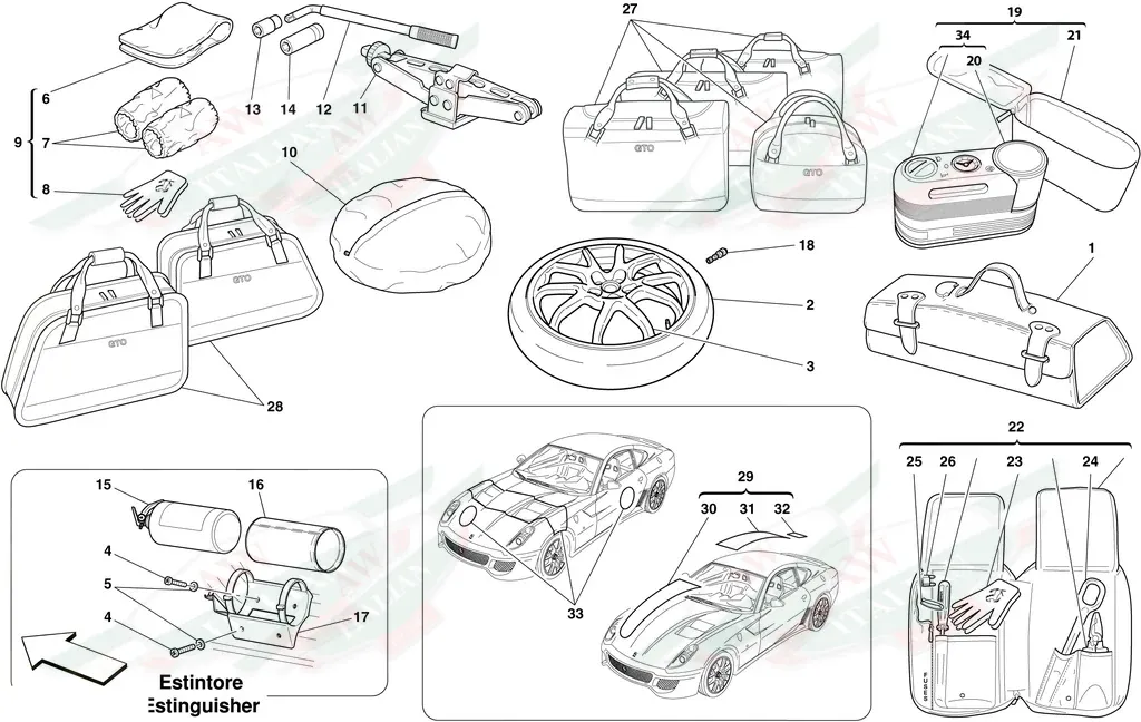 Ferrari Fire Extinguisher Sleeve - 69327600