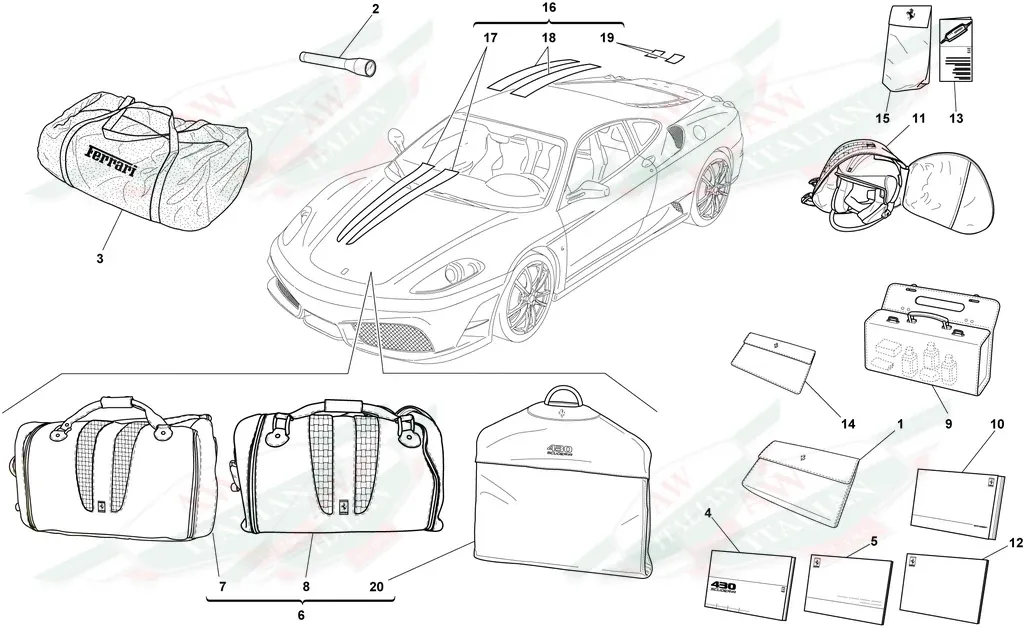 Ferrari Grey Film For Roof - 70001384