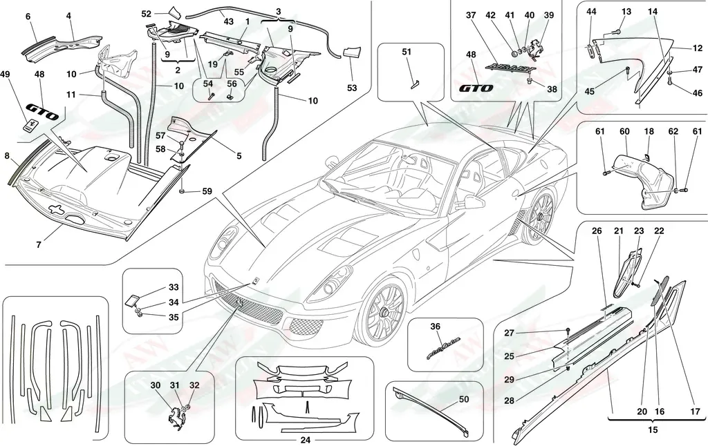 Ferrari Front Adhesive Film Kit - 70002073