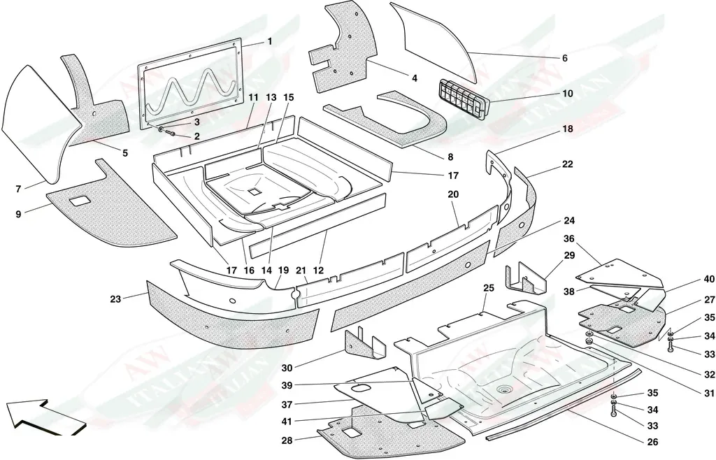 Ferrari RH Lateral Insulation - 80211200