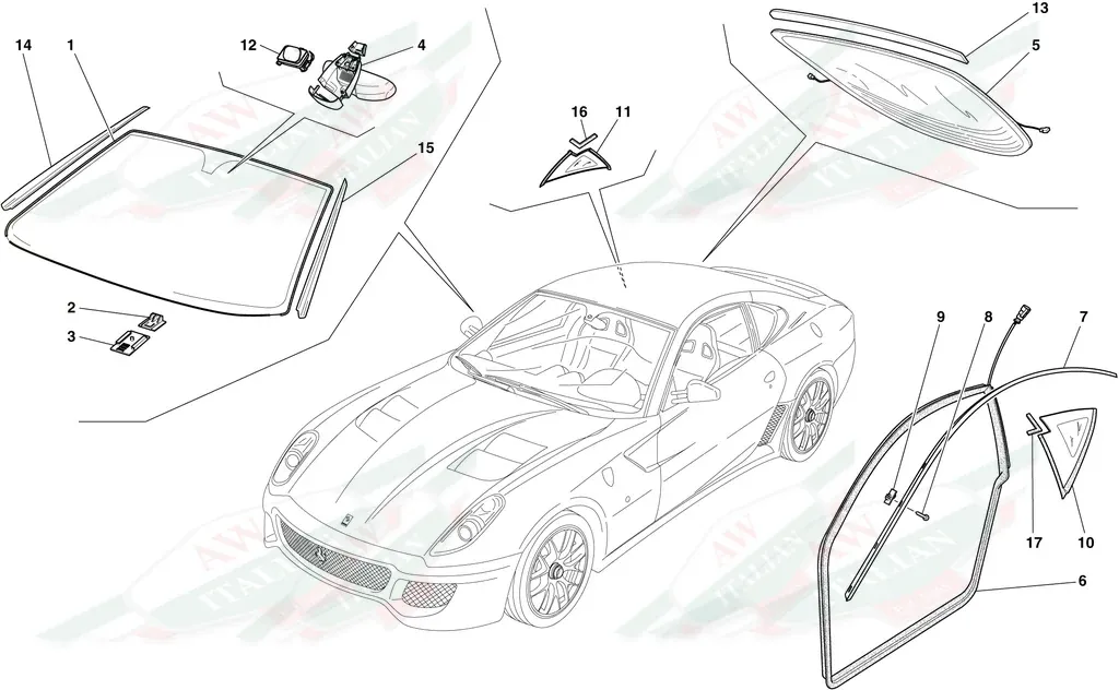 Ferrari Front Windscreen 599 GTO - 82708000