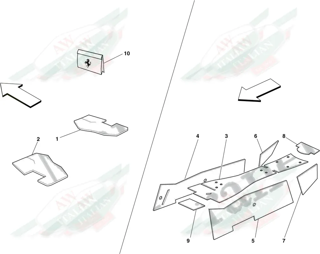 Ferrari Rear Tunnel Insulation - 82773400