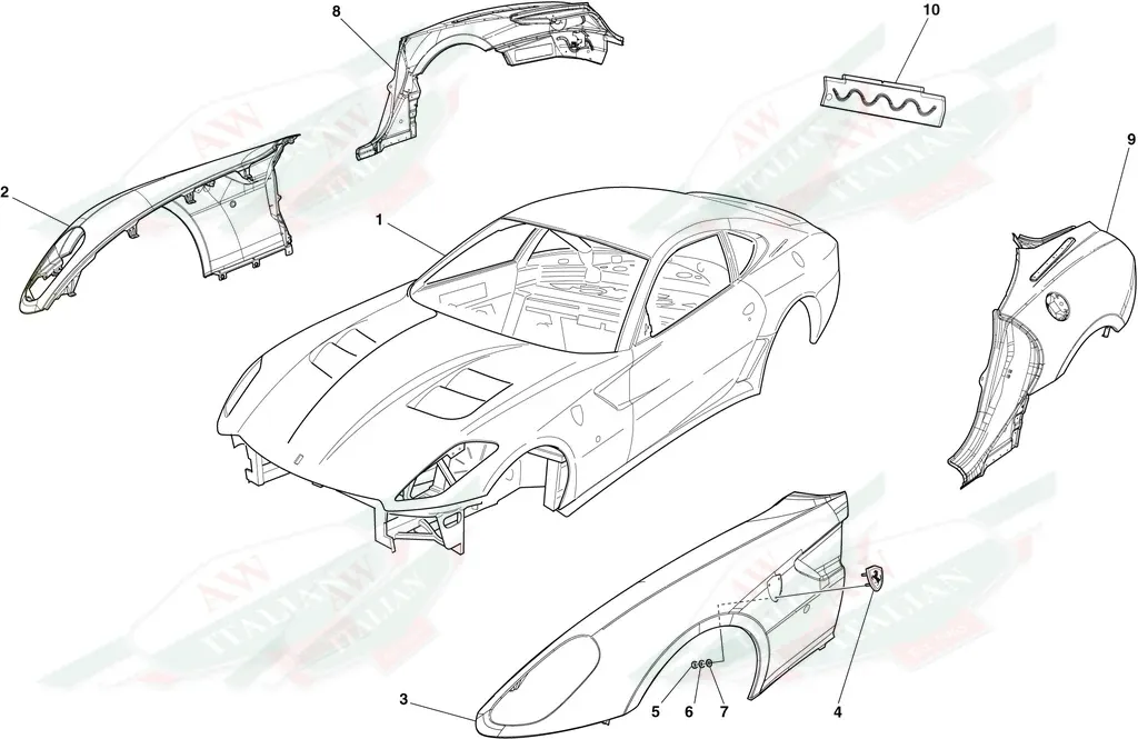 Ferrari Rear Cross Member - 82799211