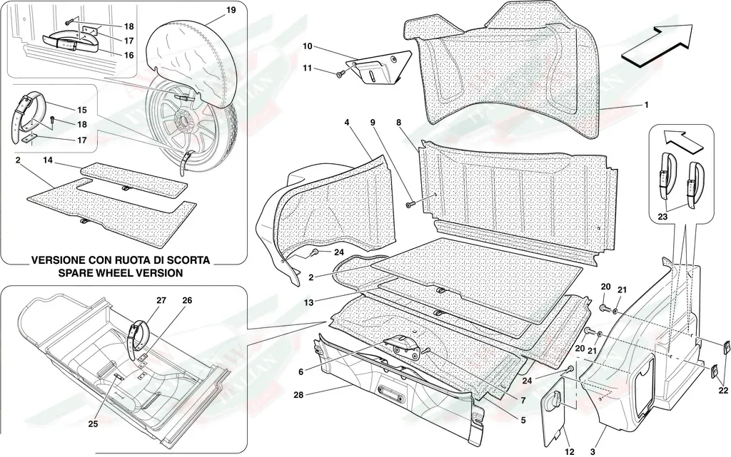 Ferrari Luggage Compartment Lid Striker Cover - 82900300
