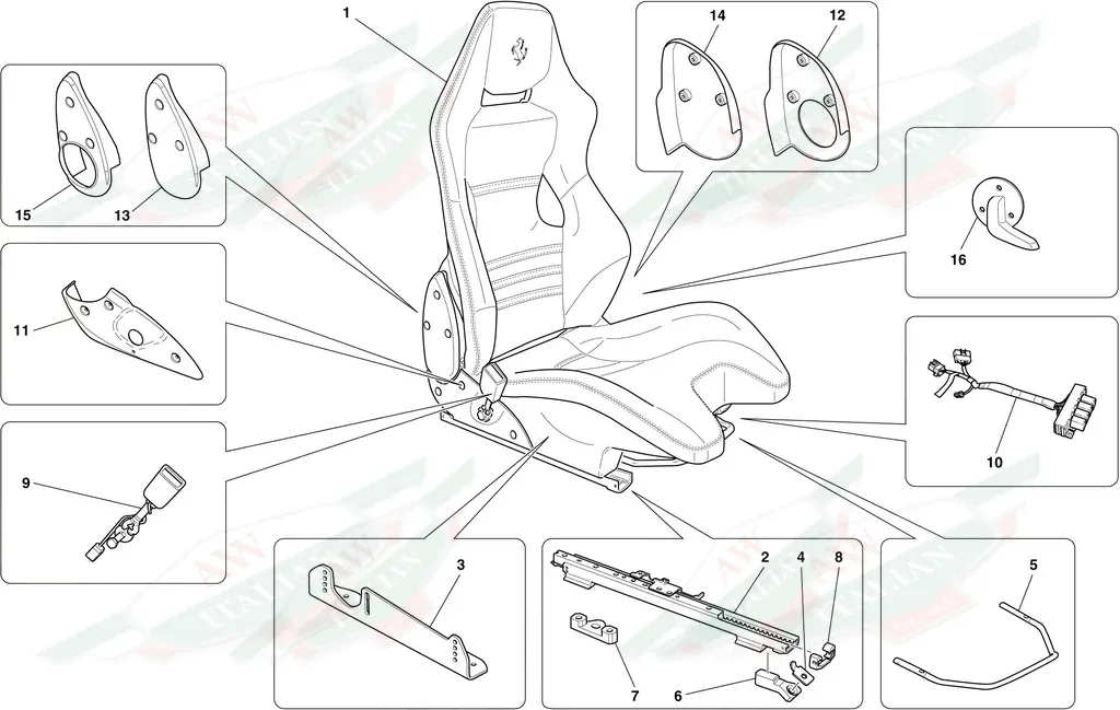Ferrari LH Rail Assembly - 83859000