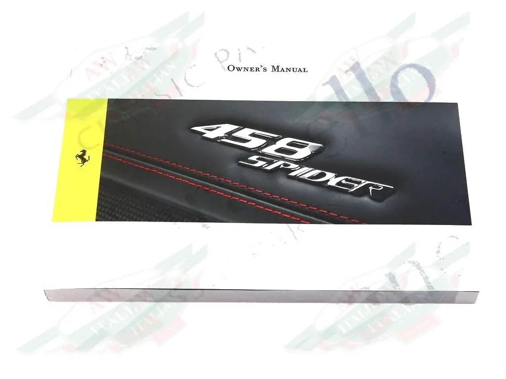 Ferrari 458 Spider Owners Handbook - English - 84063400