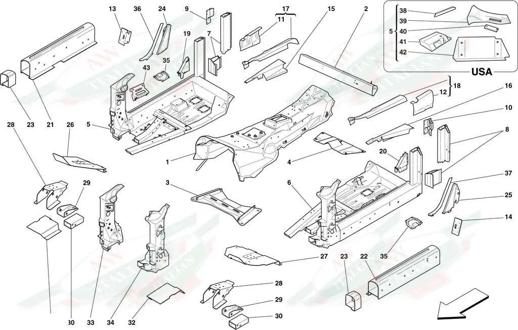 Ferrari LH Sill - 985211908