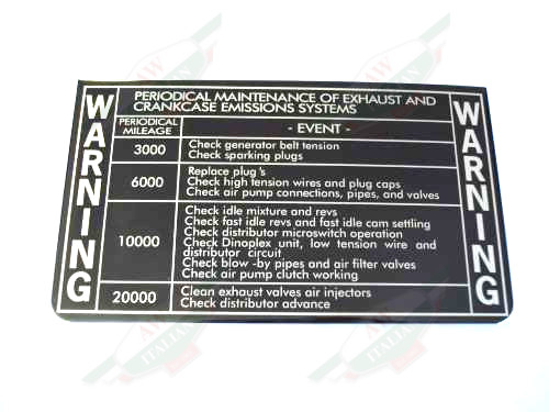 Ferrari Air box warning tgransfer - 24602090