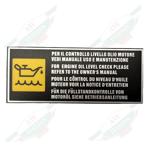 Ferrari Oil Level Check Plate - 262089