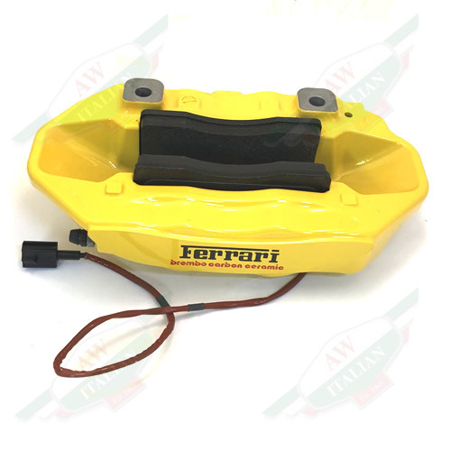 Ferrari LH Rear Caliper With Pads-Yellow- - 286779