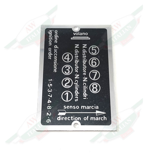 Ferrari Fire Ordering Plate - 30804020