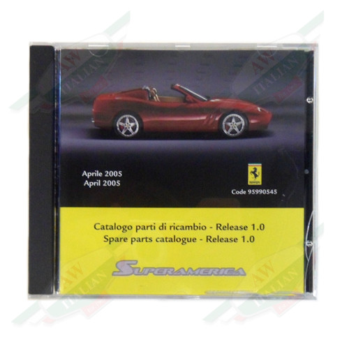 Ferrari 575 Superamerica Spare Parts Catalogue CD - 95990545