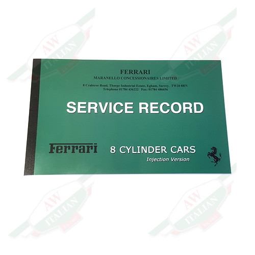 Ferrari 308 8 Cylinder Cars Service Record Book - MC6019-3