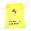 Ferrari Yellow Warranty Book Italian Text - V1201015